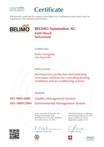 ISO 9001:2008 - Belimo