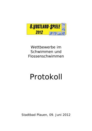 Gesamtprotokoll - SC Plauen 06 eV