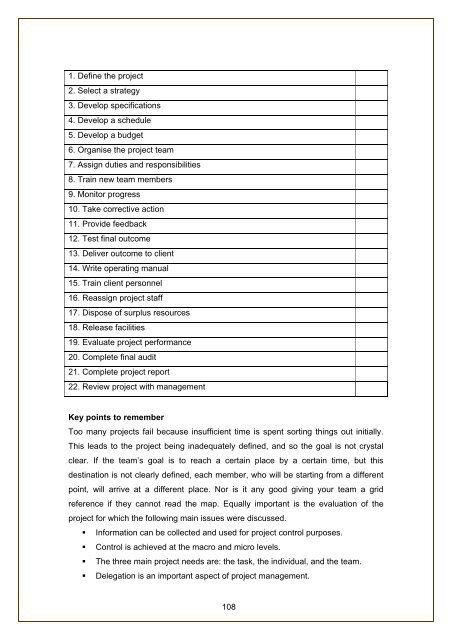 successful project management - Commonwealth of Learning