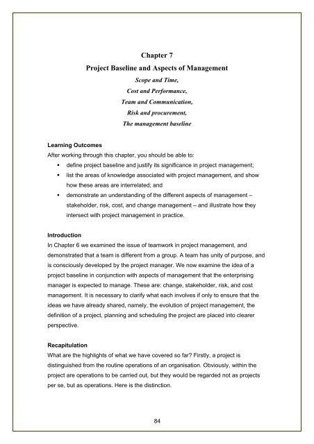 successful project management - Commonwealth of Learning