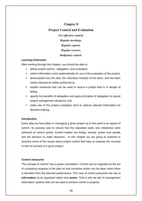 successful project management - Commonwealth of Learning