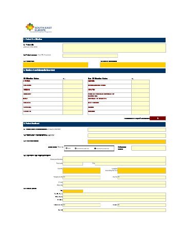 1.1 Project title (max 200 characters) 1.2 Project ... - Infocooperare