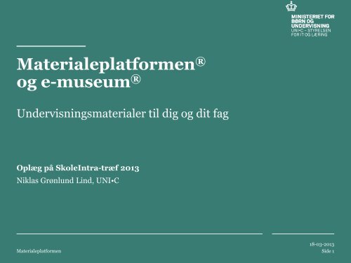 Digitale lÃ¦remidler pÃ¥ Materialeplatformen og emuseum - SkoleIntra