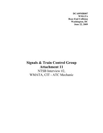 Signal & Train Control, Attachment 11-NTSB Interview #2, CIT ATC ...