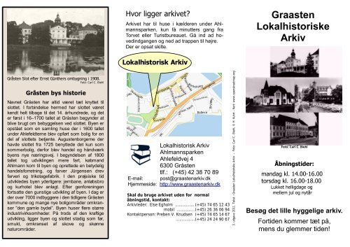 Folder om Lokalhistorisk Arkiv for Graasten By og Egn