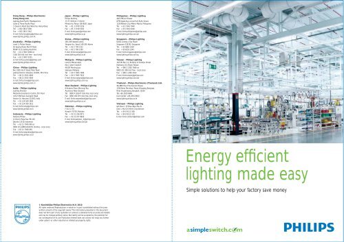 Energy efficient lighting made easy - Philips
