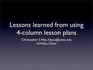 Lessons learned from using 4-column lesson planning with ...