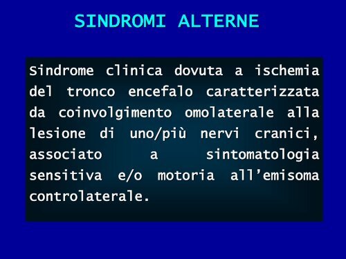 Stroke fisiopatologia - UniversitÃ  degli Studi di Perugia