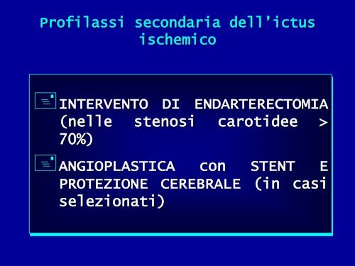 Stroke fisiopatologia - UniversitÃ  degli Studi di Perugia