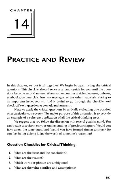 Asking the Right Questions, A Guide to Critical Thinking, 8th Ed