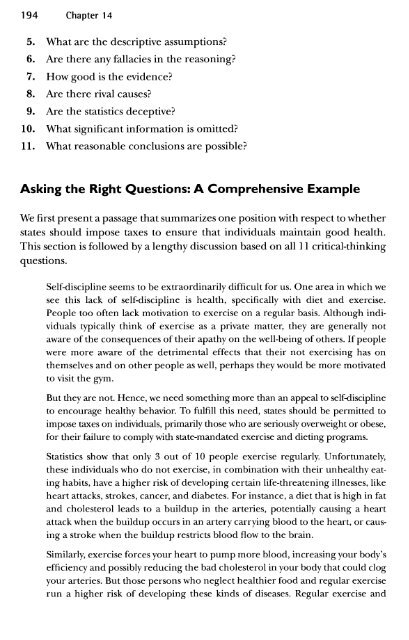 Asking the Right Questions, A Guide to Critical Thinking, 8th Ed