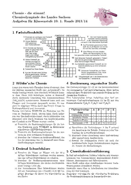 Aufgaben - Chemie - die stimmt!