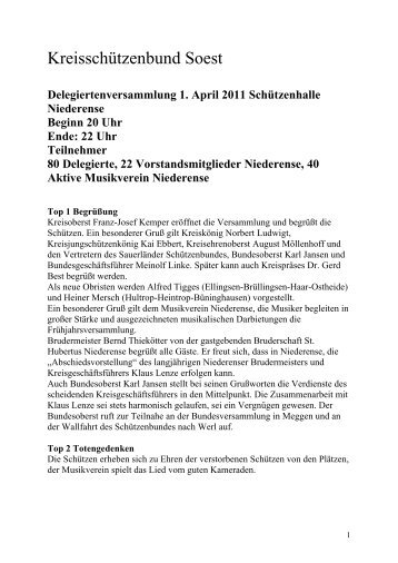 ersammlung 01. 04.2011 - Kreisschuetzenbund Soest