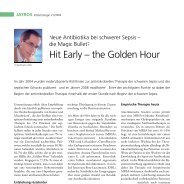 Hit Early â the Golden Hour - Infektionsnetz