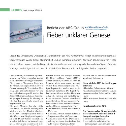 Fieber Unklarer Genese Impressum Infektionsnetz