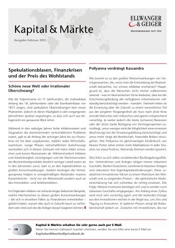 Kapital & Märkte, Ausgabe Februar 2015