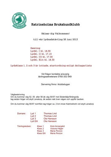 Katrineholms Brukshundklubb