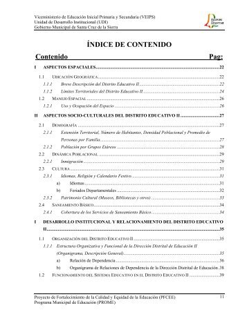 ii aspectos socio-culturales del distrito educativo ii - Santa Cruz de ...