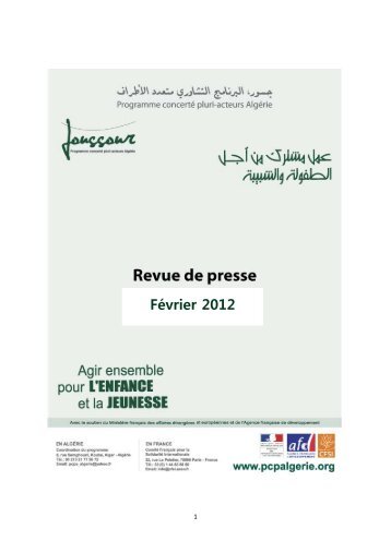 Revue de presse Février - PCPA Algérie