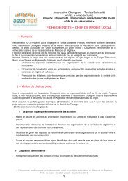 FICHE DE POSTE – CHEF DE PROJET LOCAL - PCPA Algérie