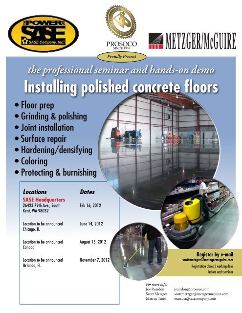 Installing polished concrete floors