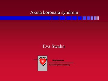 Akuta koronara koronara syndrom Eva Swahn