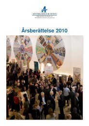 VerksamhetsberÃ¤ttelse 2010 - Apotekarsocieteten