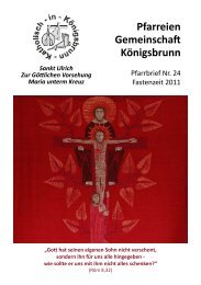 Download pfarrbrief-fastenzeit-internet.pdf - Katholisch in KÃ¶nigsbrunn