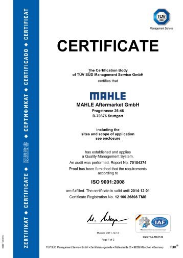 MAHLE Aftermarket GmbH - bt express