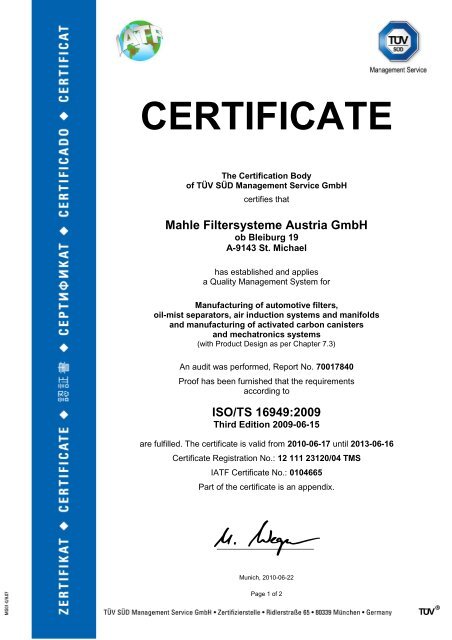 Certificate Bt Express