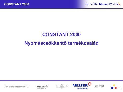 CONSTANT 2000 NyomÃ¡scsÃ¶kkentÅ termÃ©kcsalÃ¡d - Messer