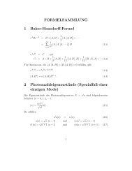 FORMELSAMMLUNG 1 Baker-Hausdorff-Formel 2 ... - CoQuS