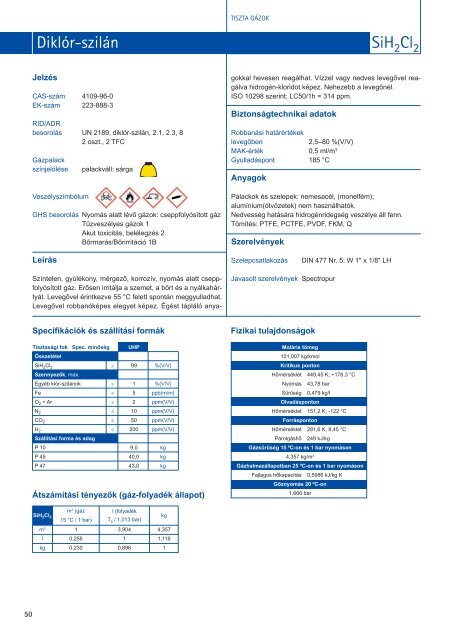 3.3 TermÃ©kadatlapok - Messer