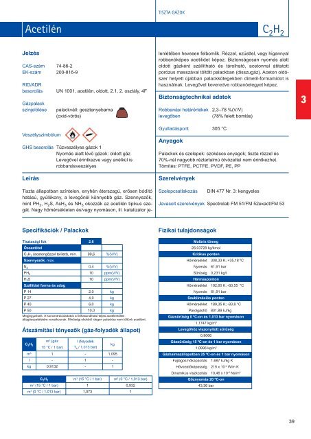 3.3 TermÃ©kadatlapok - Messer