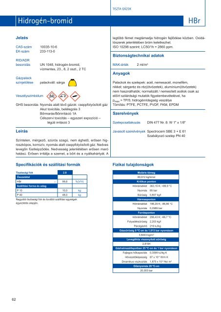 3.3 TermÃ©kadatlapok - Messer