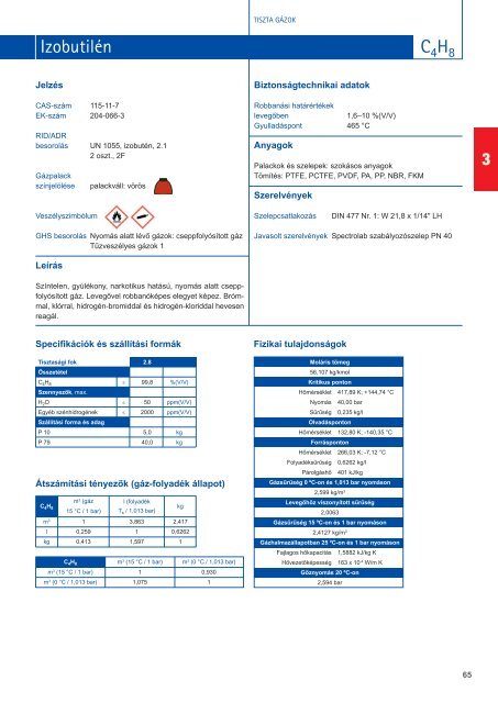 3.3 TermÃ©kadatlapok - Messer