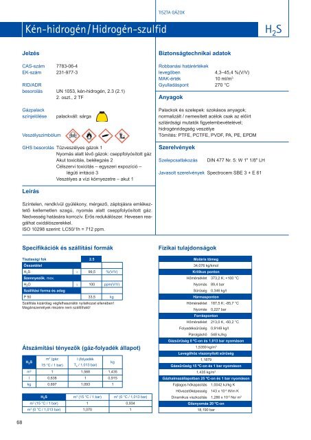 3.3 TermÃ©kadatlapok - Messer