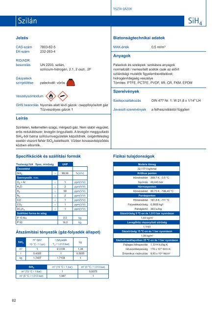 3.3 TermÃ©kadatlapok - Messer