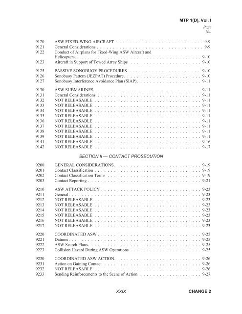 VOLUME I Multinational Maritime Tactical Instructions and Procedures