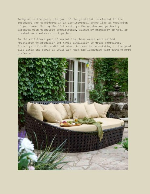 The Beauty Of French Garden Furnishings