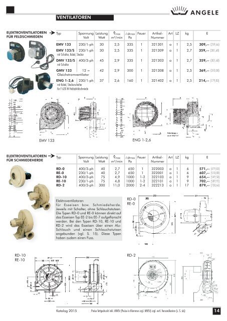 Angele Schmiedetechnik Katalog 2015