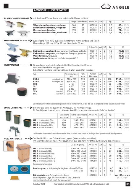 Angele Schmiedetechnik Katalog 2015