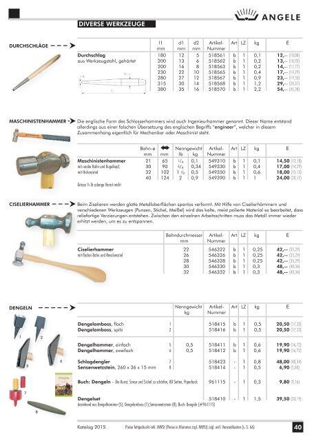 Angele Schmiedetechnik Katalog 2015