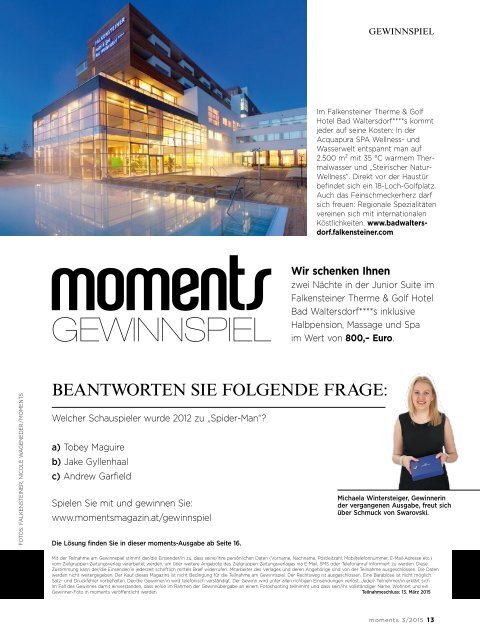 moments - Das Magazin für die schönsten Augenblicke