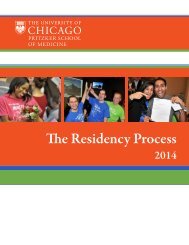 The Residency Process - Pritzker School of Medicine - University of ...