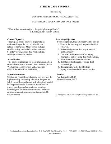 Materials for Ethics Education - American Chemical Society