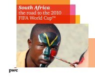South Africa the road to the 2010 FIFA World Cupâ„¢ - PwC