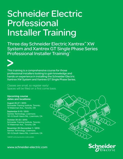 Schneider Electric Professional Installer Training - Xantrex