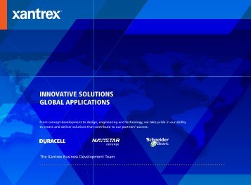 INNOVATIVE SOLUTIONS GLOBAL APPLICATIONS - Xantrex