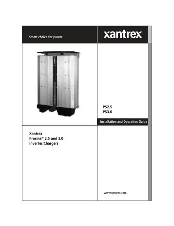 PROsine 2.5 and 3.0 - Xantrex